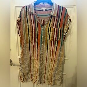 Umgee Striped to Faded Stripe Dress